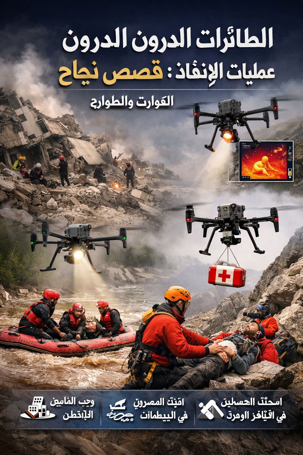 طائرات الدرون في عمليات الإنقاذ: قصص نجاح